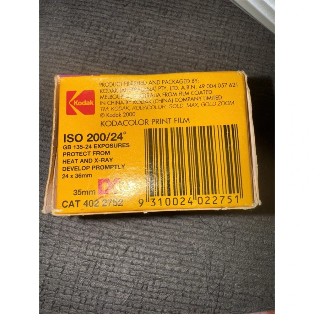 NOS Kodak Gold 200‎ Speed 35MM Film Color Print 24 Exposure Expired 8/04